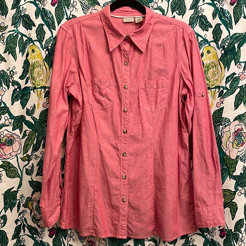 L.L.Bean Long Sleeve Button Down Cotton Shirt
